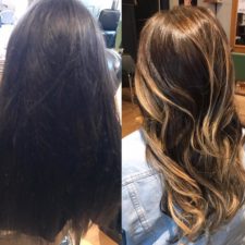 Coloration de cheveux à Chambly, avant/après - Salon la Ruelle H&F (salon de coiffure à Chambly)